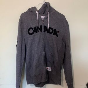 Team Canada Zip Up Hoodie Size Medium